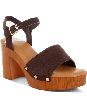 Rag & Co Daniela Platform Sandal - Brown