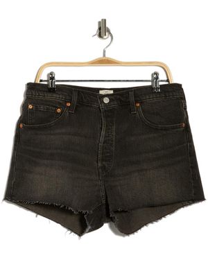 Levi's 501 Original High Waist Denim Cutoff Shorts - Black