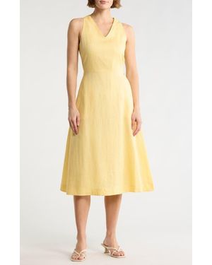 BOSS Daisco Sleeveless Midi Dress - Yellow