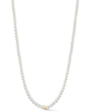 Sphera Milano Star Charm Cultured Pearl Necklace - White