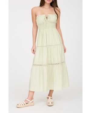 Blu Pepper Strapless Midi Dress - Natural