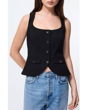 French Connection Azra Twill Vest - Black