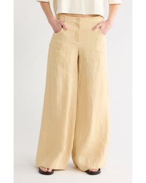 Twp Demie Hemp Wide Leg Pants - Natural