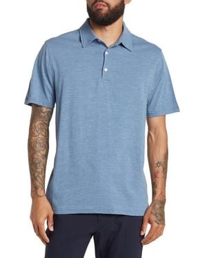 COASTAORO Awave Heathered Polo Shirt - Blue