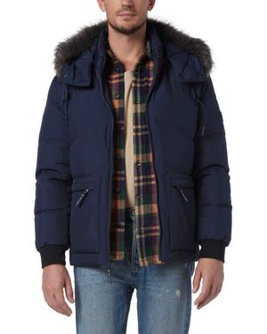 Andrew Marc Gramercy Water Resistant Parka - Blue