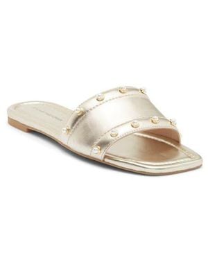 Stuart Weitzman Pearl Slide Sandal - Natural
