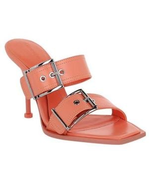 McQueen Punk Double Buckle Sandal - Red