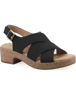 White Mountain Finlee Block Heel Sandal - Black