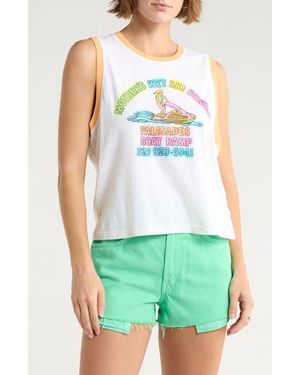 Mother The Strong & Silent Type Cotton Graphic Tank - White