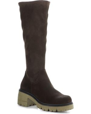 Bos. & Co. Waterproof Knee-High Platform Boots - Brown