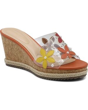Adrienne Vittadini Crista Wedge Sandal - Multicolor