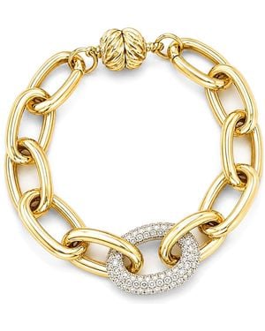 Juvell Cubic Zirconia Pavé Link Bracelet - Metallic