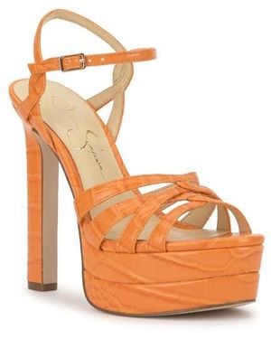 Jessica Simpson Itzari Ankle Strap Platform Sandal - Orange