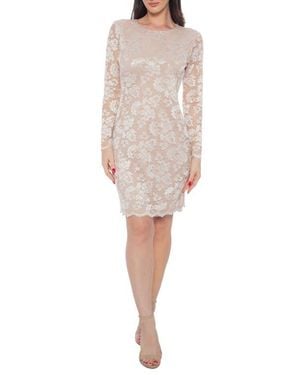 Marina Lace Long Sleeve Body-Con Dress - Natural
