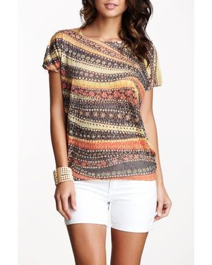 Go Couture Crewneck Printed T-Shirt - Brown