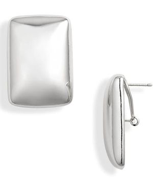 Tasha Square Stud Earrings - White