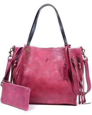 Old Trend Daisy Leather Tote Bag - Pink