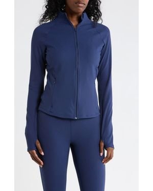 90 Degrees Felix Ribbed Active Jacket - Blue