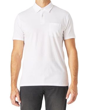 Slate & Stone Cotton Pocket Polo - White