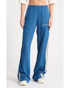 Palm Angels Wide Leg Pants - Blue