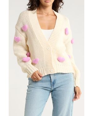Roffe Accessories Heart Cardigan - Blue