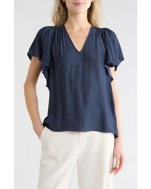 Ramy Brook Bronta V-Neck Top - Blue