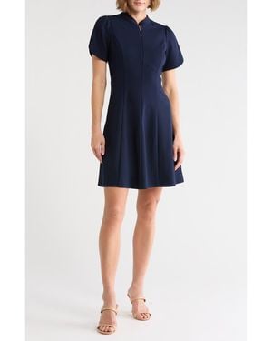 Vince Camuto Fit And Flare Dress - Blue