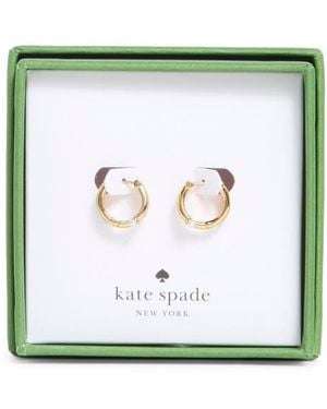 Kate Spade Faux Pearl Huggie Hoop Earrings - Green