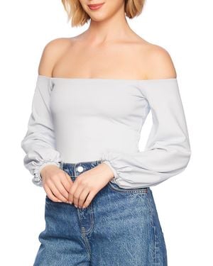 Susana Monaco Poet Off The Shoulder Top - Gray