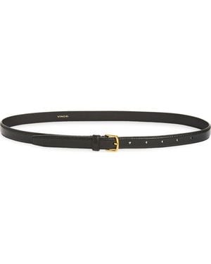 Vince Stitched Feathered Edge Belt - Brown