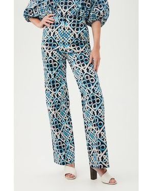 Trina Turk Kinza Wide Leg Pants - Blue