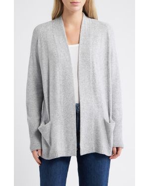 Caslon Open Front Cardigan - Gray