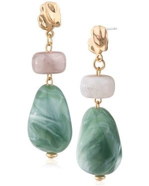 Jardin Tiered Drop Earrings - Green