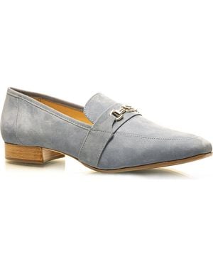 Joan Oloff Adonis Rope Bit Heeled Loafer - Gray
