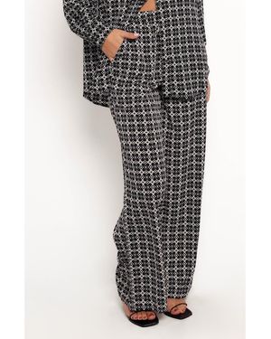 Petal & Pup Haddie Geo Foral Drawstring Pants - Gray