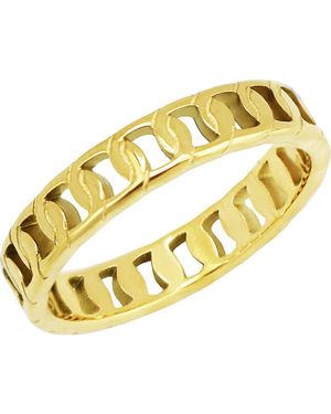 Rebel Chain Band Ring - Metallic