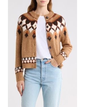 Vigoss Fair Isle Cardigan - Brown