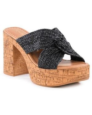 Seychelles Adorned Platform Sandal - Black