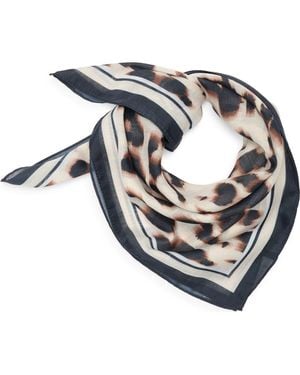 BCBGeneration Leopard Print Square Scarf - Blue