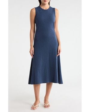 Melrose and Market Sleeveless Cotton Jersey Midi Dress - Blue