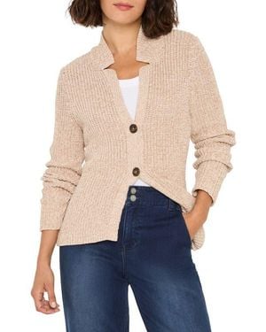 NIC+ZOE Shaker Stitch Cady Sweater Jacket - Blue
