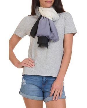 Vince Dip Dye Wool & Cashmere Scarf - Gray