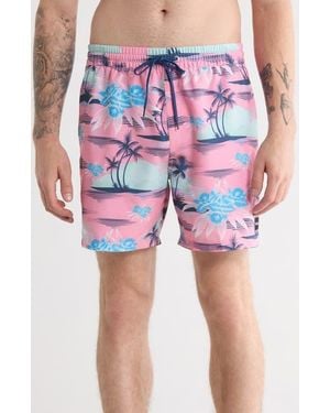 Hurley Cannonball Volley Swim Trunks - Red