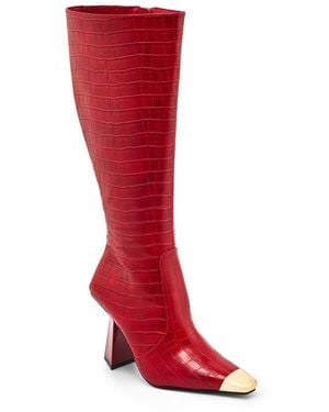 Ninety Union Jada Metal Cap Toe Tall Boot - Red