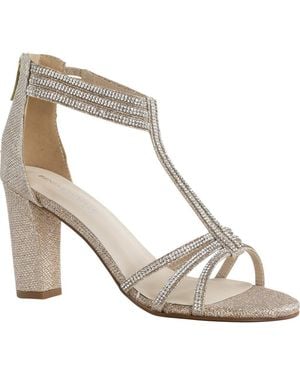 Touch Ups Glitter T-Strap Sandals - Metallic