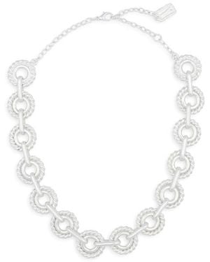Karine Sultan Polished Circle Collar Necklace - White