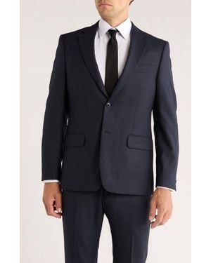 Tommy Hilfiger Plaid Two-Button Wool Sport Coat - Blue