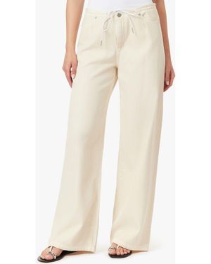Habitual Kira Drawstring Wide Leg Pants - Natural
