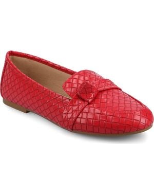 Journee Collection Marci Knotted Strap Loafer - Red