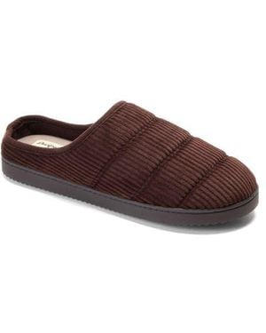 Dearfoams Declan Quilted Slipper - Brown
